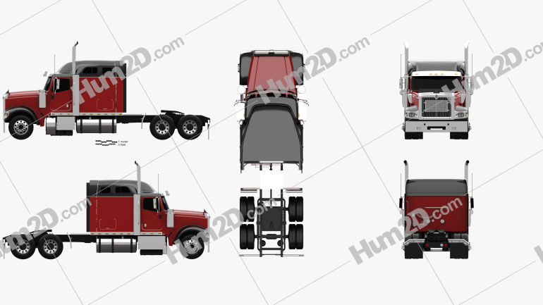 International 9900i Caminhão trator 2004 clipart