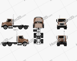 International Transtar Tractor Truck 2002 clipart
