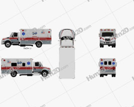 International Durastar Ambulance 2002 clipart