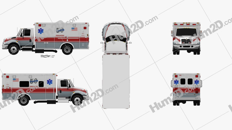 International Durastar Ambulance 2002 clipart