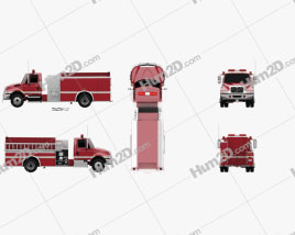 International Durastar Caminhão de bombeiros 2002 clipart