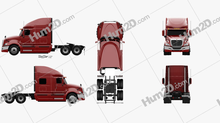 International ProStar Tractor Truck 2009 clipart