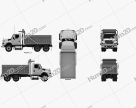 International WorkStar Dump Truck 2008 clipart