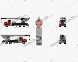 International HX620 Crane Truck 2016 clipart