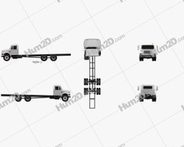 International 4900 Chassis Truck 2009 clipart