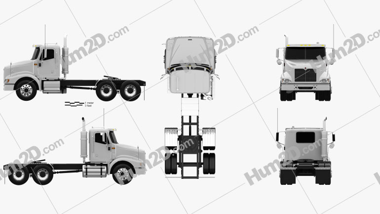 International 9200 Tag Kabine Sattelzug 2009 clipart