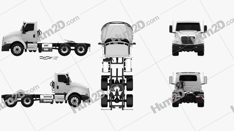 International RH Day Cab Tractor Truck 2018 PNG Clipart