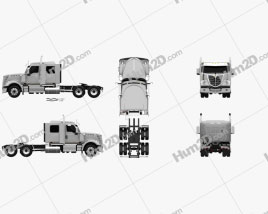 International Lonestar 56 Low Rise Schlafkabine Sattelzug 2008 clipart