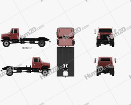 International S1900 Flatbed Truck 1986 clipart