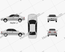 Iran Khodro Samand 2011 car clipart