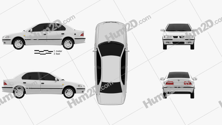 Iran Khodro Samand 2011 car clipart