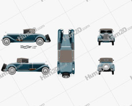 Isotta Fraschini Tipo 8A Kabriolett 1924 car clipart