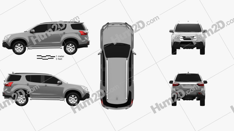 Isuzu MU-X 2013 car clipart