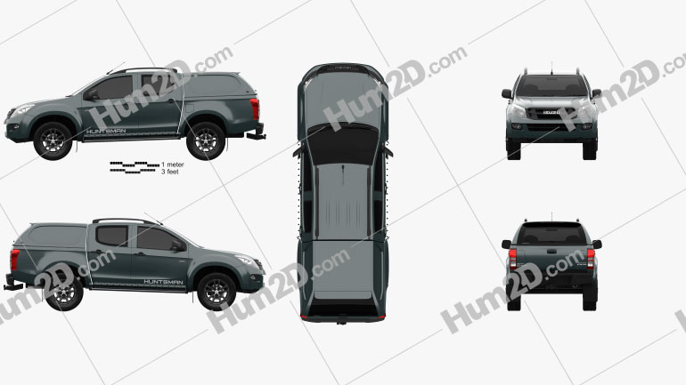 Isuzu D-Max Cabina dupla Huntsman 2014 Blueprint