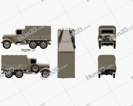 Isuzu Type 94 Truck 1934 clipart