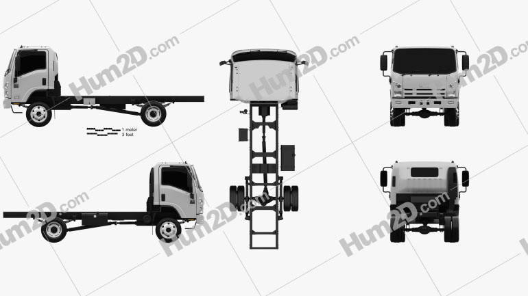 Isuzu NPS 300 Camiões Chassi 2015 clipart