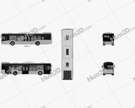 Isuzu Citiport Bus 2015 clipart
