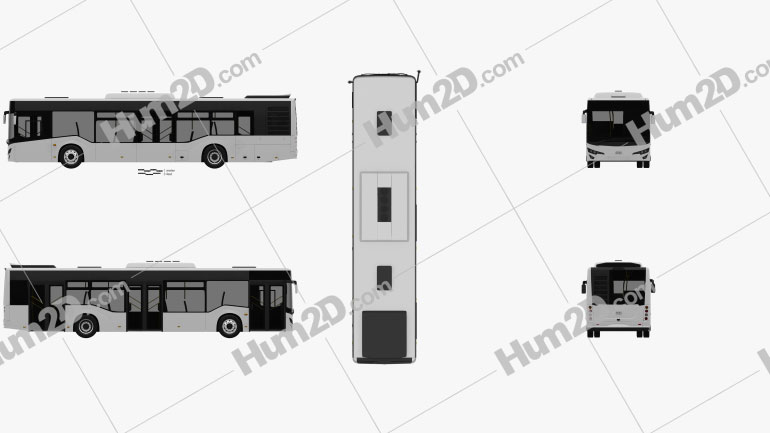 Isuzu Citiport Bus 2015 clipart