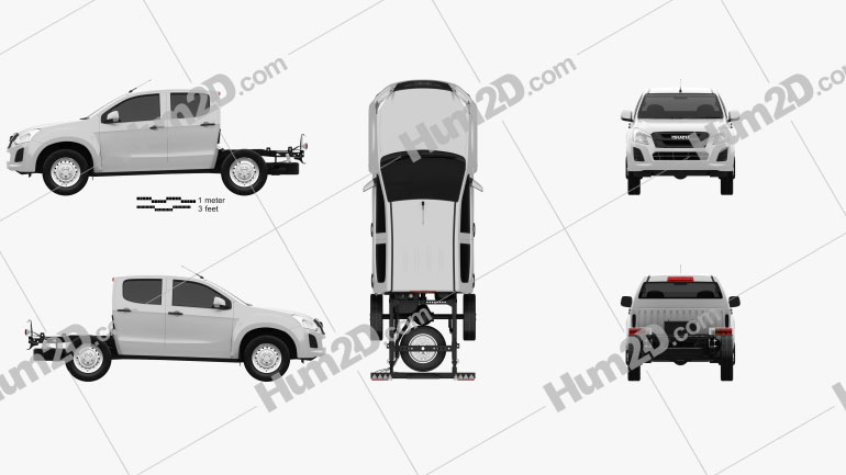 Isuzu D-Max Cabina dupla Chassis SX 2017 Blueprint