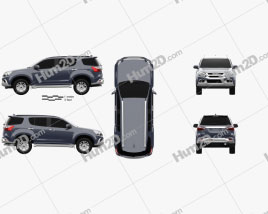 Isuzu MU-X 2017 car clipart