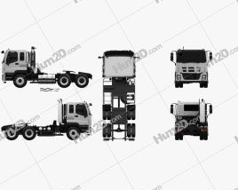 Isuzu Giga Max Tractor Truck 2010 clipart