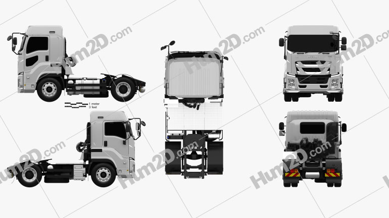 Isuzu Giga Tractor Truck 2-axle 2015 clipart