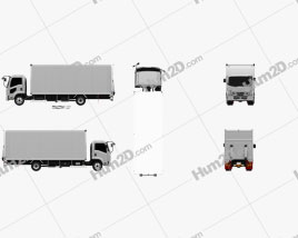 Isuzu Forward Box Truck 2017 clipart
