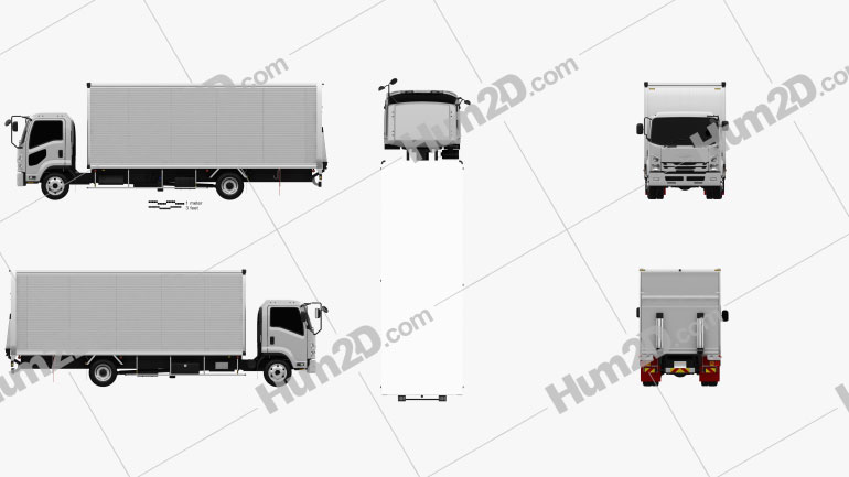 Isuzu Forward Box-LKW 2017 clipart