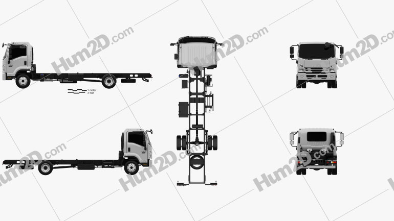 Isuzu Forward Camiões Chassi 2017 clipart