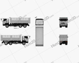 Isuzu FXZ 360 Camião de plataforma 2017 clipart