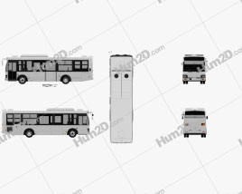 Isuzu Erga Mio L1 Bus 2019 clipart