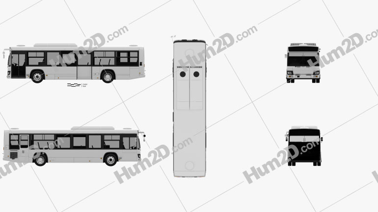 Isuzu Erga Mio L2 Bus 2019 clipart