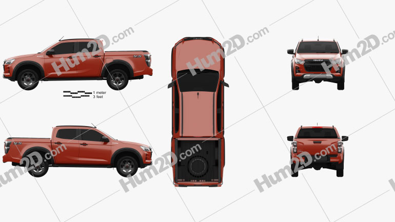 Isuzu D-Max Cabina dupla Vcross 4×4 2020 Imagem Clipart