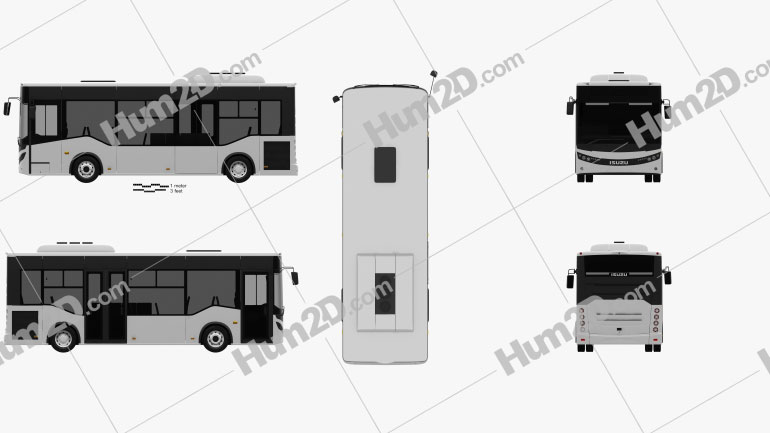 Isuzu Novociti Life Bus 2018 clipart