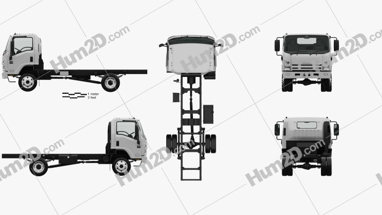 Isuzu NPS 300 Single Cab Chassis Truck with HQ interior 2015 PNG Clipart