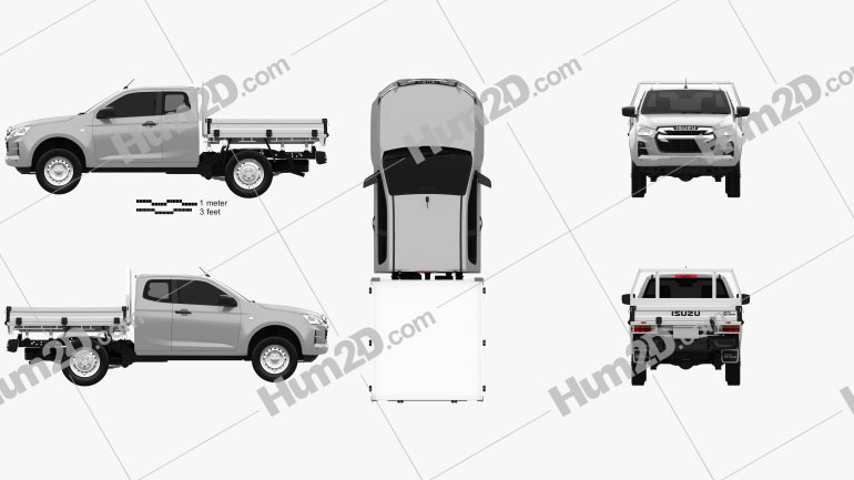 Isuzu D-Max Space Cab Alloy Tray SX 2020 PNG Clipart