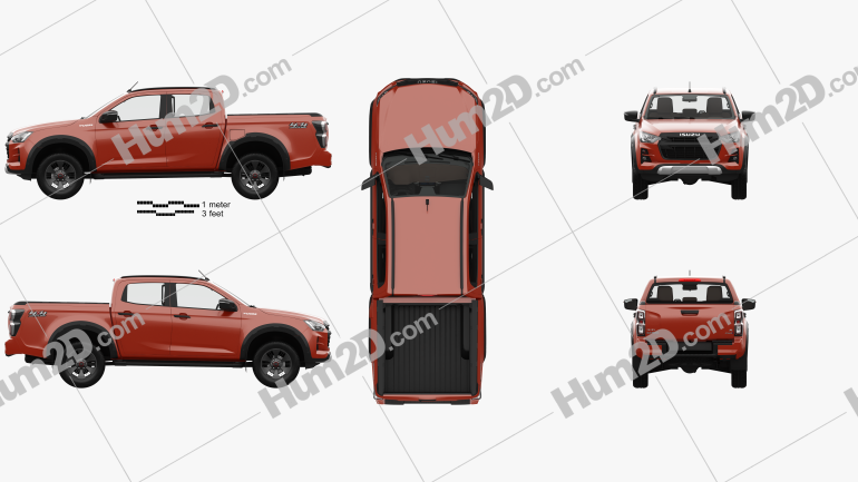 Isuzu D-Max Double Cab Vcross 4×4 with HQ interior 2020 Blueprint