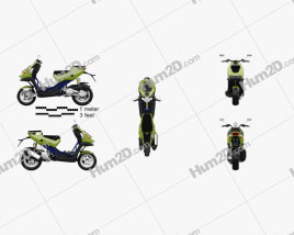 Italjet Dragster 180 2008 Motorcycle clipart