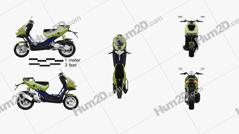 Italjet Dragster 180 2008 Motorcycle clipart