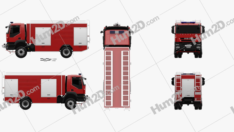 Iveco Trakker Caminhão de bombeiros 2012 clipart