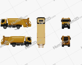 Iveco Trakker Garbage Truck 2012 clipart