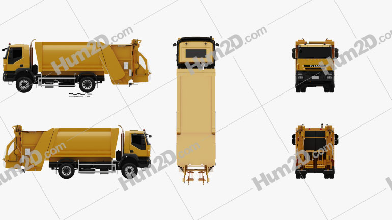 Iveco Trakker Garbage Truck 2012 PNG Clipart