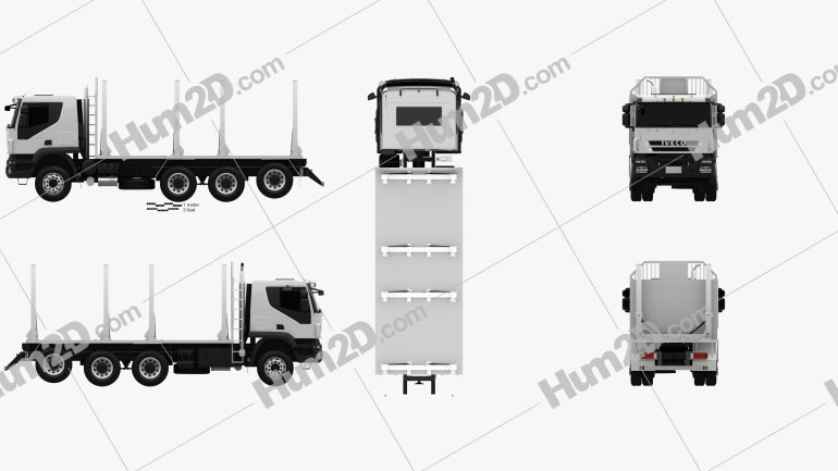 Iveco Trakker Log Truck 2012 clipart