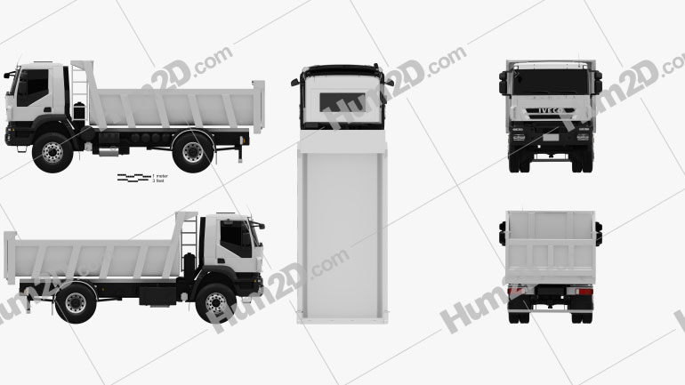 Iveco Trakker Dump Truck 2012 Clipart Image