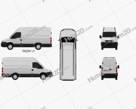 Iveco Daily Panel Van 3300 H2 2008 clipart