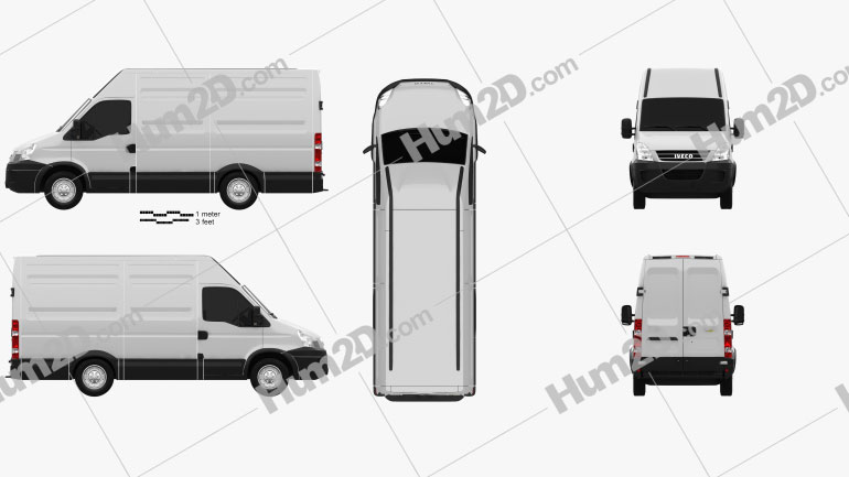 Iveco Daily Panel Van 3300 H2 2008 PNG Clipart