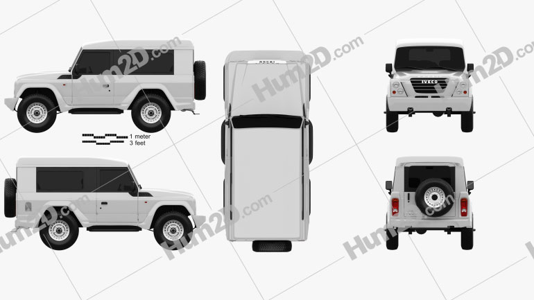 Iveco Massif 3-door 2011 car clipart