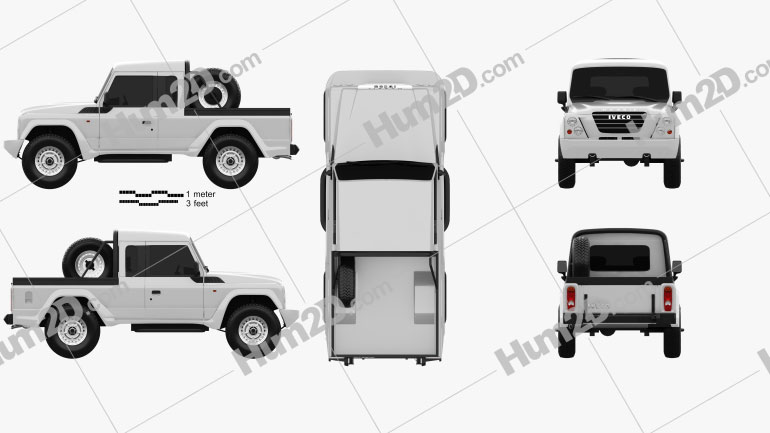 Iveco Massif pickup 2011 PNG Clipart