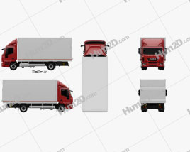 Iveco EuroCargo Box Truck 2013 clipart
