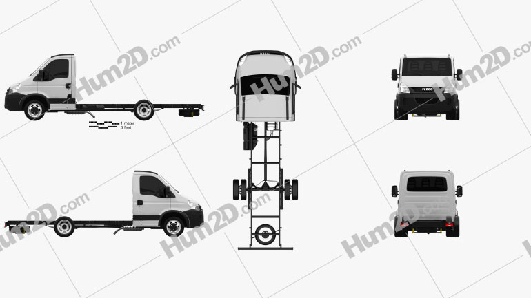 Iveco Daily Single Cab Chassis L1 2011 Blueprint